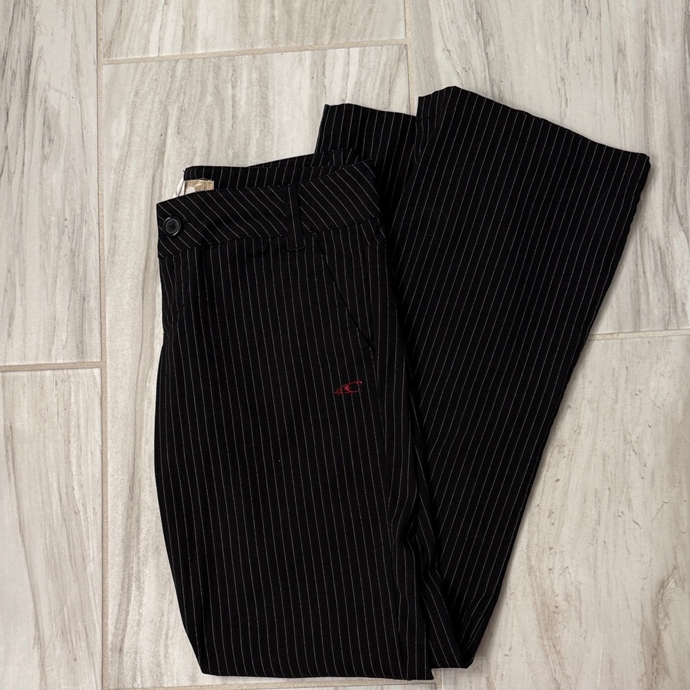 Women’s  Black Pinstripe Dress Pants - Tailored Casual Oneil size 3